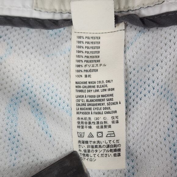 Abercrombie Fitch Board Short sz L Men Hawaiian Hibiscus Tropical Blue White 21" - Picture 5 of 12